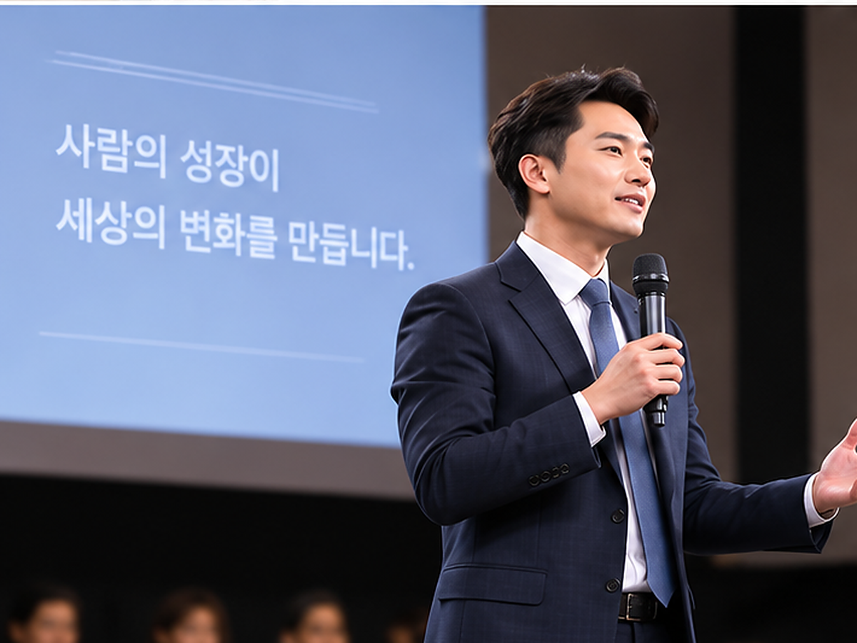 강연하는 강사